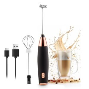 3 Speed Electric Milk Cofee Frother with Whisk | Wireless | Rechargeable Heavy Duty
